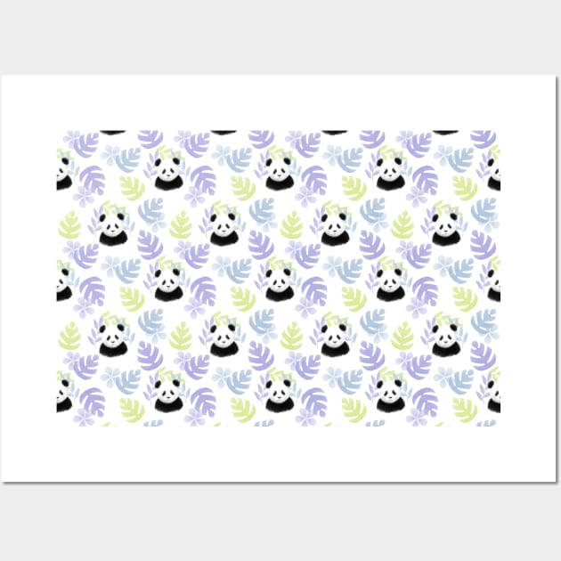 Honeydew, Lilac, and Sky Blue Panda Pattern - 1000Pandas by Amanda Roos Wall Art by 1000 Pandas